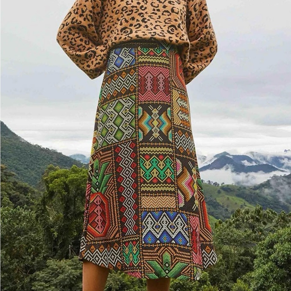 FARM Rio printed Midi Skirt